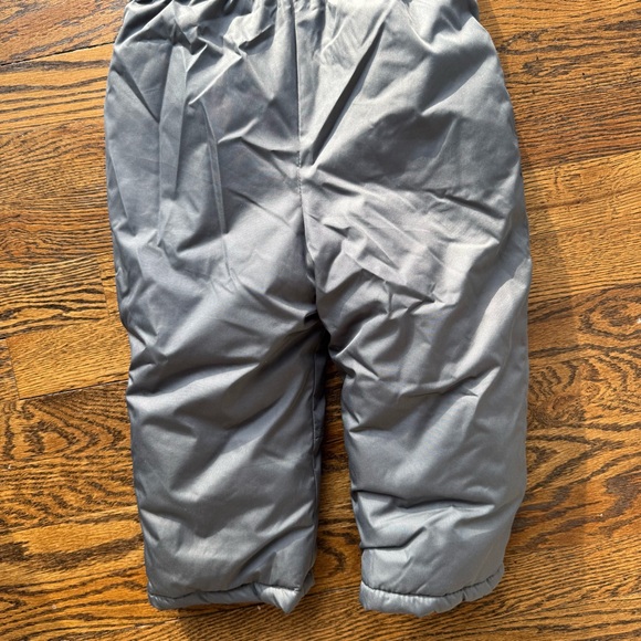 Pink Platinum Kids Gray Snow Bib Overalls 24M - Picture 6 of 9